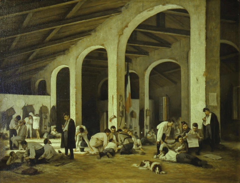 Artisti toscani volontari nella caserma di Modena nel 1859 - Galleria d'Arte Moderna, Palazzo Pitti, Firenze
